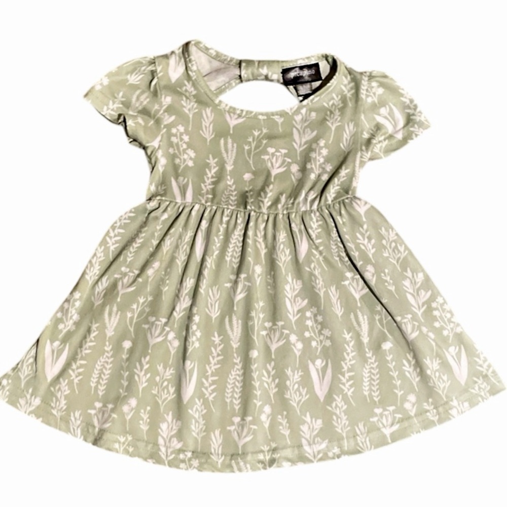 Two Piece Floral Baby Dress with Jean Jacket from Picapino 3-6 Months